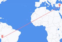 Flyreiser fra La Paz, Bolivia til Adana, Tyrkia