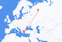 Flights from Syktyvkar, Russia to Mykonos, Greece
