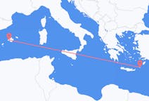 Vluchten van Karpathos, Griekenland naar Palma de Mallorca, Spanje