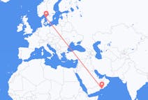 Flyreiser fra Salalah, Oman til Göteborg, Sverige