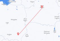 Flyg från Rzeszów, Polen till Minsk, Vitryssland