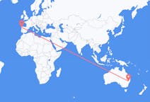 出发地 澳大利亚塔姆沃思目的地 西班牙圣地亚哥 － 德孔波斯特拉的航班