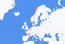Flights from Bodø, Norway to Carcassonne, France
