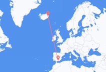 アイスランドのエギルスタジルから、スペインのグラナダまでのフライト