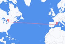 Vols de Toronto, le Canada vers Mahón, Espagne