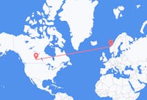 캐나다 새스커툰에서 출발해 노르웨이 몰데에게(으)로 가는 항공편