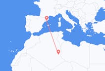 Flyrejser fra Illizi, Algeriet til Barcelona, Spanien