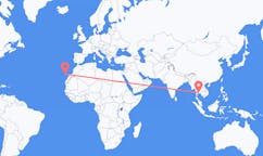 Flyrejser fra Pattaya, Thailand til Santa Cruz de Tenerife, Spanien