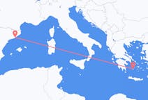 Vluchten van Barcelona, Spanje naar Plaka, Griekenland