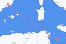 Flyrejser fra Lampedusa, Italien til Barcelona, Spanien