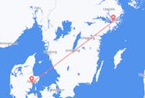 Vluchten van Aarhus, Denemarken naar Stockholm, Zweden
