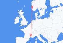 Flyg från Nîmes till Stavanger