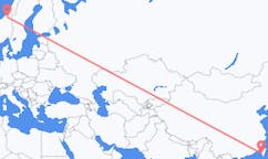 Flyreiser fra Tainan, Taiwan til Trondheim, Norge