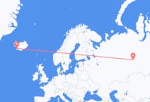 Vluchten van Uray naar Reykjavik
