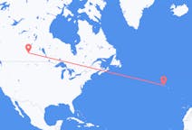 Flyreiser fra Saskatoon, til Santa Cruz da Graciosa