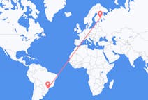 Flyrejser fra Curitiba, Brasilien til Joensuu, Finland