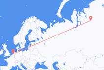 Vols depuis la ville de Norilsk vers la ville d'Amsterdam