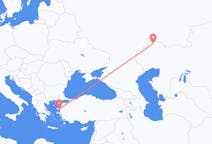出发地 哈萨克斯坦出发地 烏拉爾目的地 希腊米蒂利尼的航班