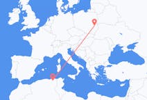 Flyg från Constantine, Algeriet till Lublin, Polen