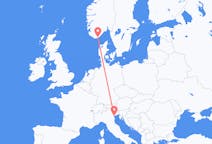 Flights from Kristiansand, Norway to Venice, Italy
