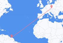 Flyg från Paramaribo, Surinam till Pardubice, Tjeckien
