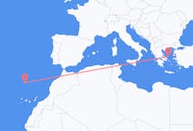 Flyrejser fra Skíros, Grækenland til Funchal, Portugal
