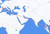 Flyreiser fra Kota Bharu, Malaysia til Barcelona, Spania