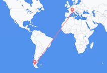Flyg från Puerto Natales, Chile till Toulon, Frankrike