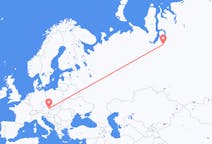 Fly fra Novyj Urengoj til Vienna