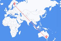 Vluchten van Melbourne, Australië naar Kuopio, Finland