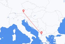 Vuelos de Ohrid, Macedonia del Norte a Salzburgo, Austria