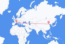 Flyg från Peking, Kina till Marseille, Frankrike