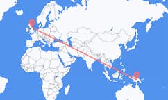 Flyreiser fra Tari, Papua Ny-Guinea til Newcastle upon Tyne, England