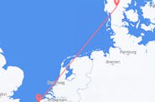 Flyg från Ostend, Belgien till Billund, Danmark