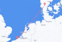 Vluchten van Ostend, Norfolk, België naar Billund, Denemarken