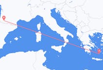 出发地 法国波城目的地 希腊圣托里尼的航班