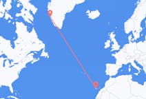 Vluchten van Tenerife, Spanje naar Nuuk, Groenland