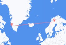 Vluchten van Gällivare, Zweden naar Nuuk, Groenland