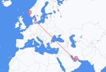 Flyg från Abu Dhabi, Förenade Arabemiraten till Stavanger, Norge