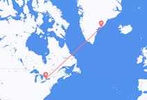 Flights from Toronto, Canada to Kulusuk, Greenland