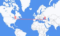 Flyreiser fra Rochester, USA til Samsung, Tyrkia