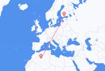 Loty z Timimoun w Algierii do Helsinek w Finlandii