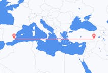 出发地 土耳其从 迪亚巴克尔目的地 西班牙穆尔西亚的航班