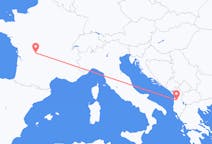 Flyg från Tirana, Albanien till Limoges, Frankrike