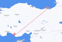 Flyreiser fra Trabzon, Tyrkia til Gazipaşa, Tyrkia