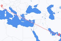 Loty z Muscat w Omanie do Grenoble we Francji