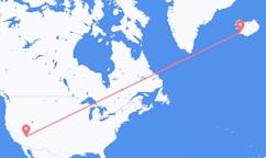 航班从美国拉斯维加斯市到雷克雅维克市，冰岛塞尔
