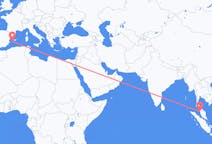 Flights from Penang, Malaysia to Ibiza, Spain
