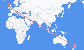 Flyrejser fra New Zealand til Nordirland
