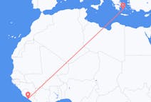 出发地 利比里亚出发地 蒙羅維亞目的地 希腊普拉卡的航班